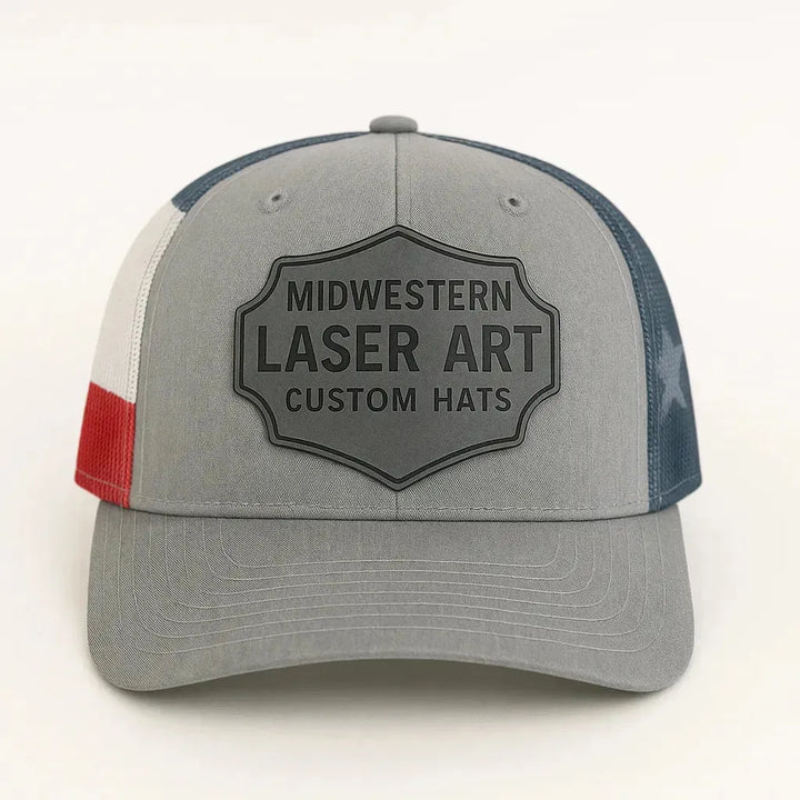 Custom Richardson 112PM Hat – Laser Engraved Patch with Printed Mesh - Midwestern Laser Art
