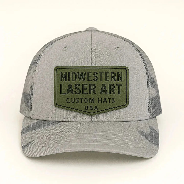 Custom Richardson 112PM Hat – Laser Engraved Patch with Printed Mesh - Midwestern Laser Art