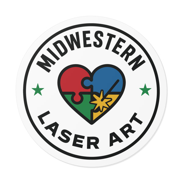 Vinyl Stickers - Autism Awareness Colorful Heart Puzzle Design