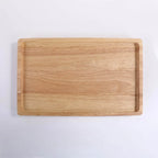 Wooden tray on a white background