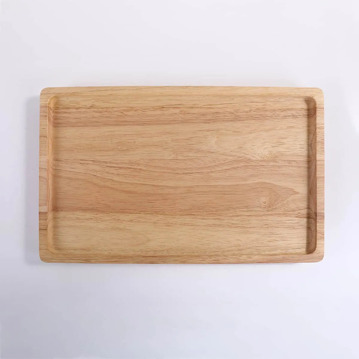 Wooden tray on a white background