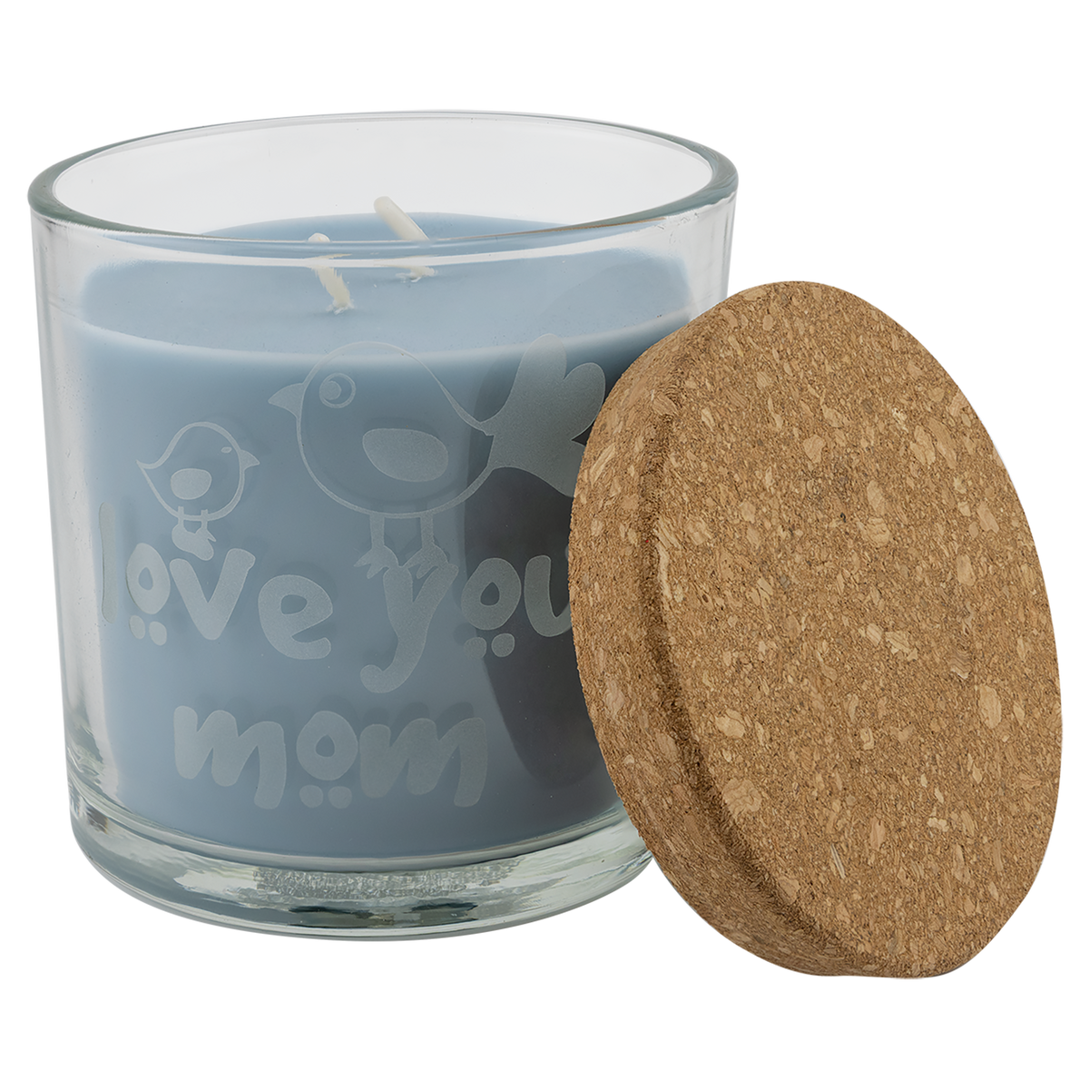 Personalized 14 oz. Scented Glass Candle with Cork Lid