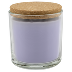 Wild Lavender 14 oz. glass candle with cork lid, shown without engraving