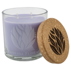 Personalized 14 oz. Scented Glass Candle with Cork Lid