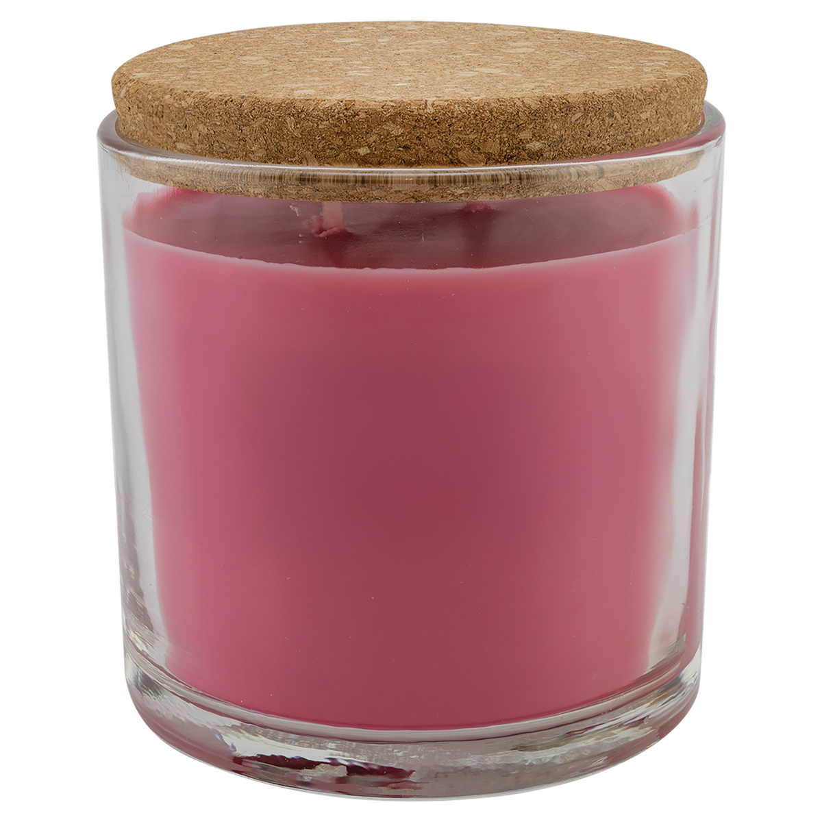 Tropical Sunrise 14 oz. glass candle with cork lid, shown without engraving