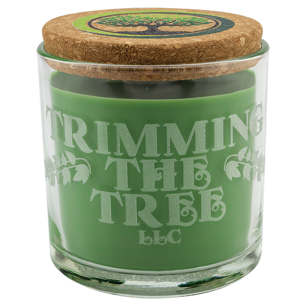 Personalized 14 oz. Scented Glass Candle with Cork Lid