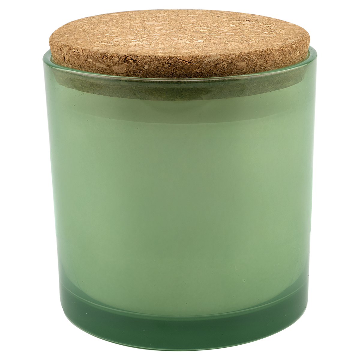 Citronella 14 oz. glass candle with cork lid, shown without engraving