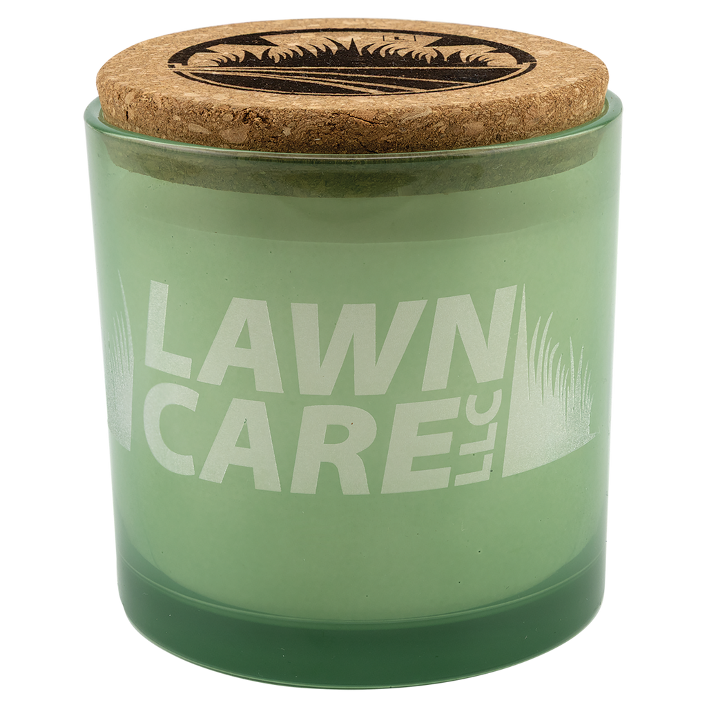Personalized 14 oz. Scented Glass Candle with Cork Lid