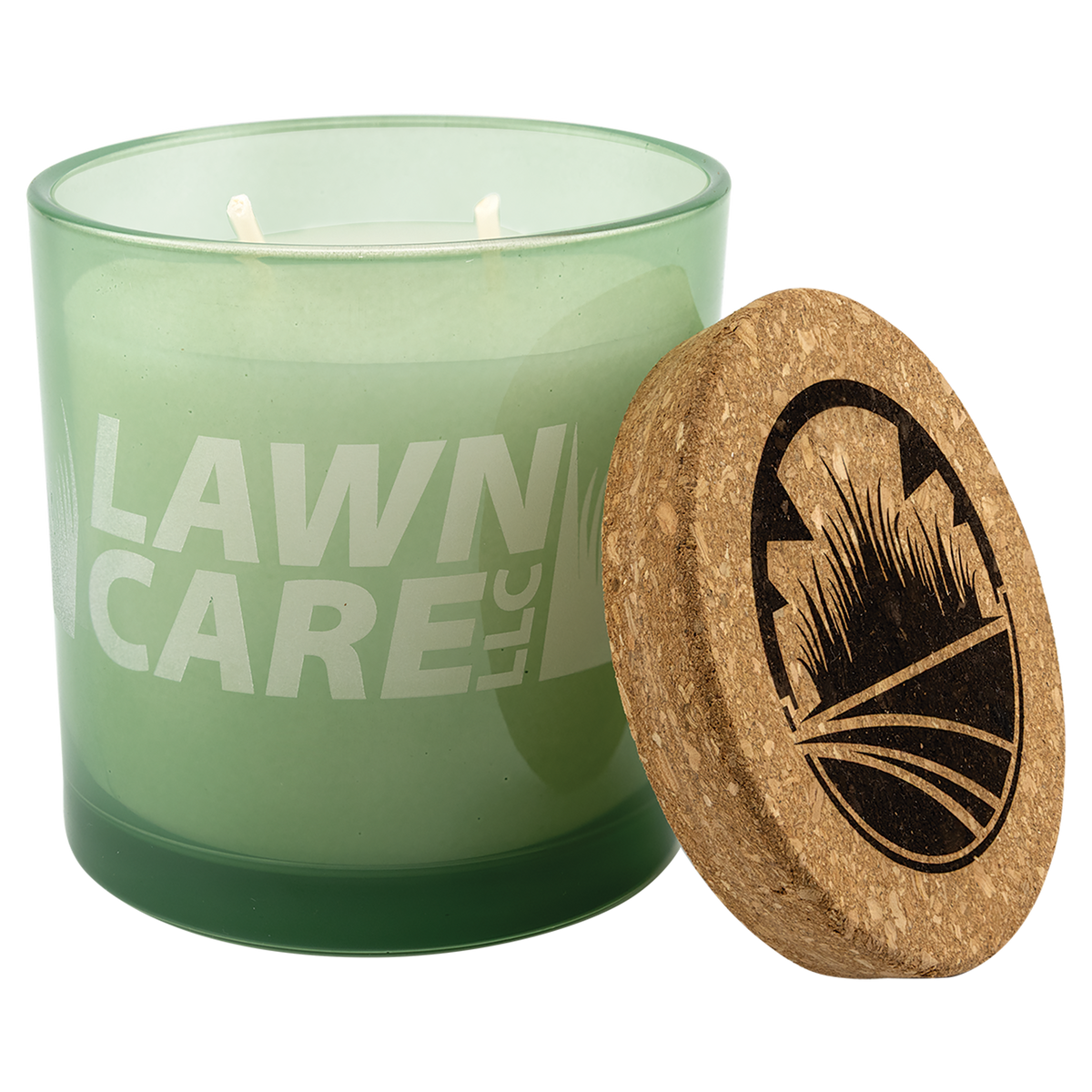 Personalized 14 oz. Scented Glass Candle with Cork Lid