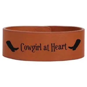 Personalized Leatherette Cuff Bracelet - Midwestern Laser Art