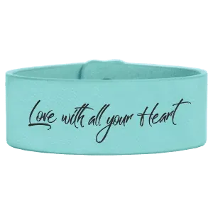 Personalized Leatherette Cuff Bracelet - Midwestern Laser Art