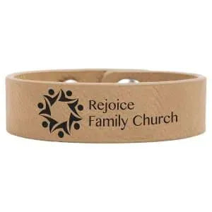 Personalized Leatherette Cuff Bracelet - Midwestern Laser Art