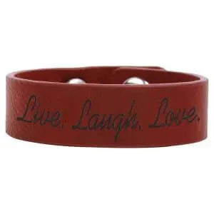 Personalized Leatherette Cuff Bracelet - Midwestern Laser Art