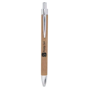 Personalized Leatherette Ballpoint Pen - Midwestern Laser Art