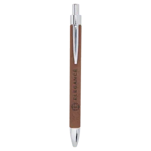Personalized Leatherette Ballpoint Pen - Midwestern Laser Art