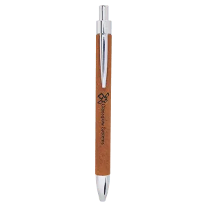 Personalized Leatherette Ballpoint Pen - Midwestern Laser Art