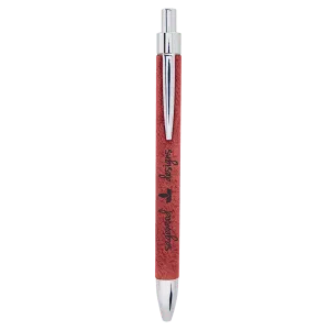 Personalized Leatherette Ballpoint Pen - Midwestern Laser Art