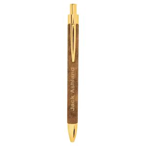 Personalized Leatherette Ballpoint Pen - Midwestern Laser Art