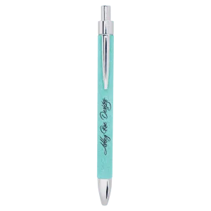 Personalized Leatherette Ballpoint Pen - Midwestern Laser Art