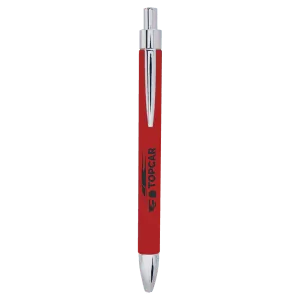 Personalized Leatherette Ballpoint Pen - Midwestern Laser Art