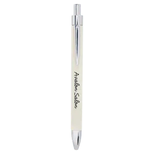 Personalized Leatherette Ballpoint Pen - Midwestern Laser Art