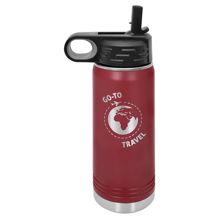 Personalized 20 oz. Polar Camel Water Bottle - Midwestern Laser Art