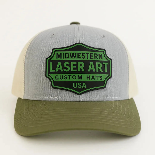 Custom Richardson 112+ R-Flex Hat – Laser Engraved Patch - Midwestern Laser Art