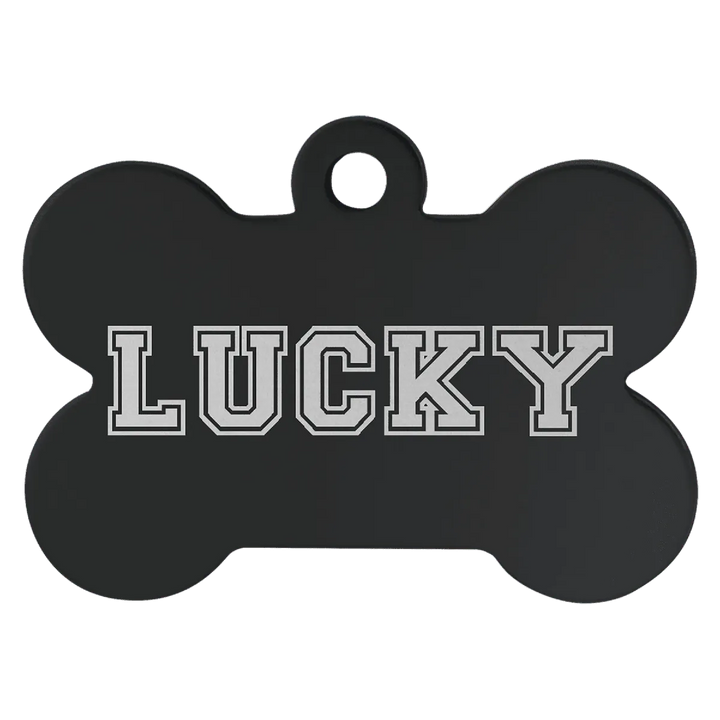 Personalized Anodized Aluminum Bone Pet Tag - Midwestern Laser Art