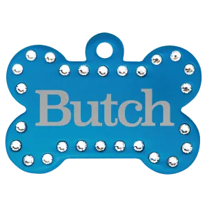 Personalized Swarovski Bling Pet Tag - Midwestern Laser Art