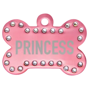 Personalized Swarovski Bling Pet Tag - Midwestern Laser Art