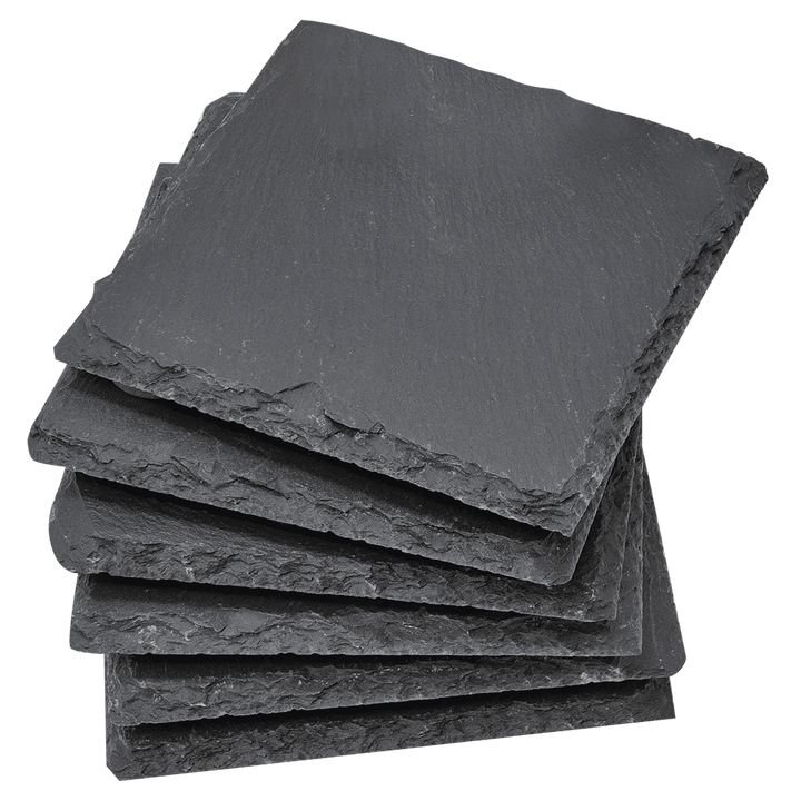 Personalized slate coaster with engraved design by Midwestern Laser Art