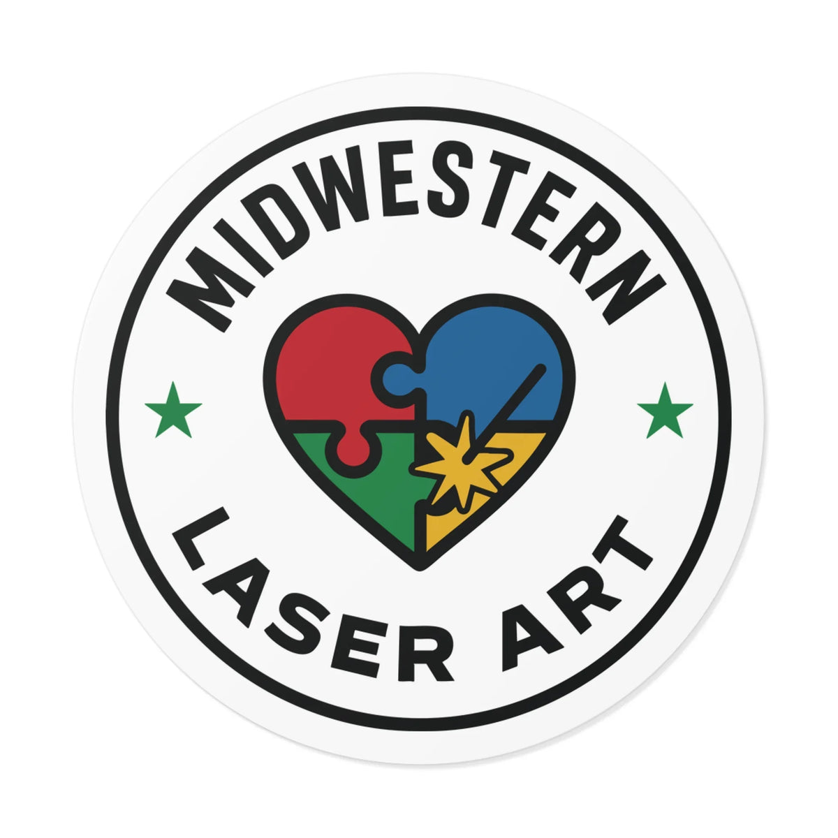 Vinyl Stickers – Awareness Vinyl Sticker – Puzzle Ribbon Design by 1a7704-f3.myshopify.com – Sticker