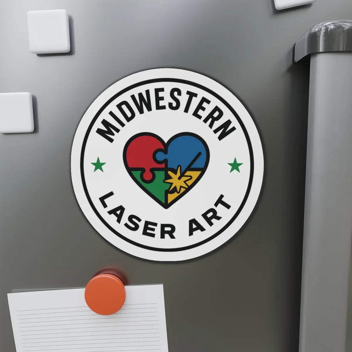 Die-Cut Magnet – Awareness Vinyl – Puzzle Ribbon Design by 1a7704-f3.myshopify.com – Magnet