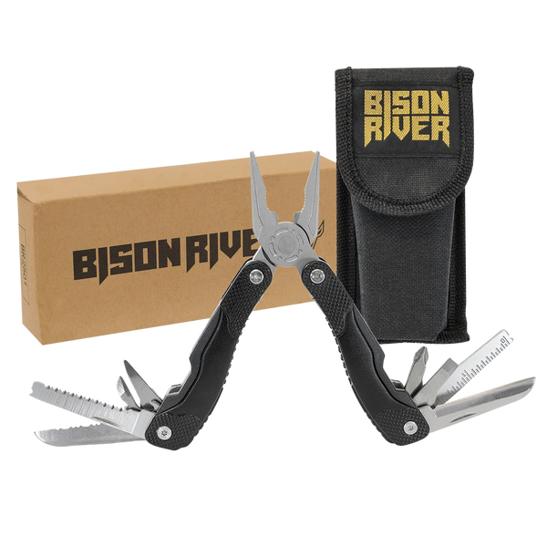 Bison River 4" Black 13-Function Multi-Tool with Nylon Sheath by 1a7704-f3.myshopify.com – Multi-Tool