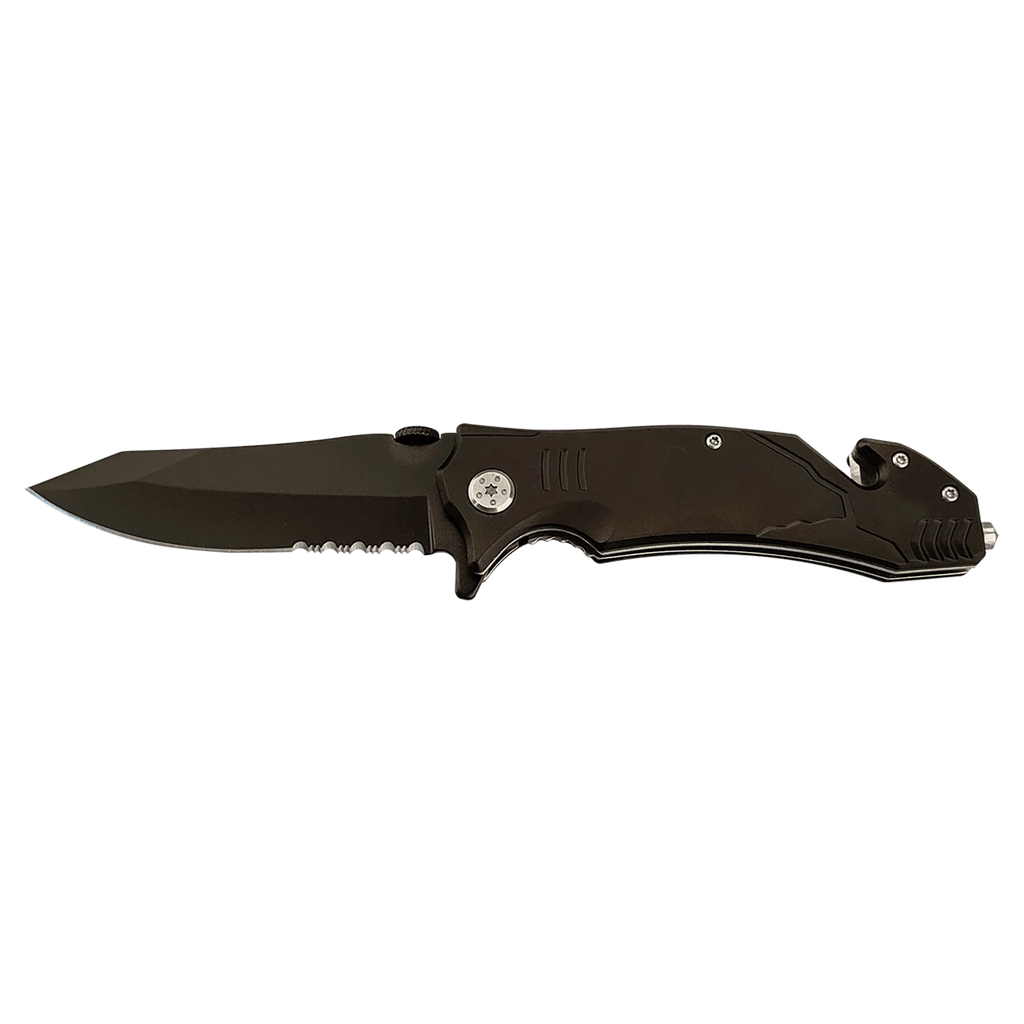 Bison River 4½" Multi-Color Rescue Knife – Custom Laser Engraved Safety Tool by 1a7704-f3.myshopify.com – Knife