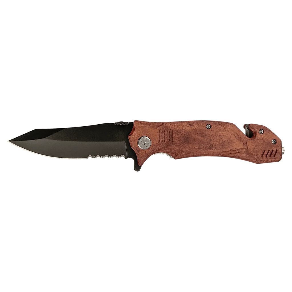Bison River 4½" Multi-Color Rescue Knife – Custom Laser Engraved Safety Tool by 1a7704-f3.myshopify.com – Knife