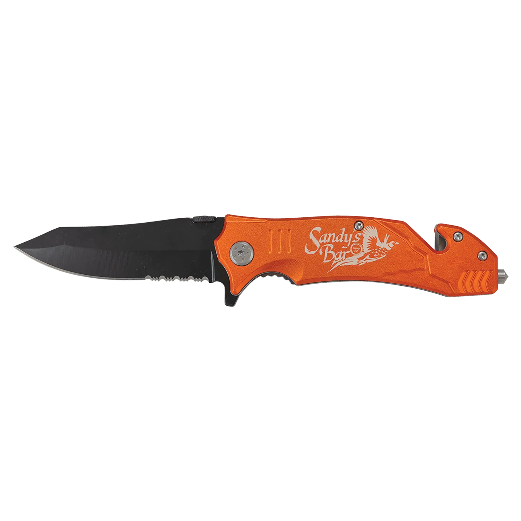 Bison River 4½" Multi-Color Rescue Knife – Custom Laser Engraved Safety Tool by 1a7704-f3.myshopify.com – Knife