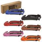 Bison River 4½" Multi-Color Rescue Knife – Custom Laser Engraved Safety Tool by 1a7704-f3.myshopify.com – Knife