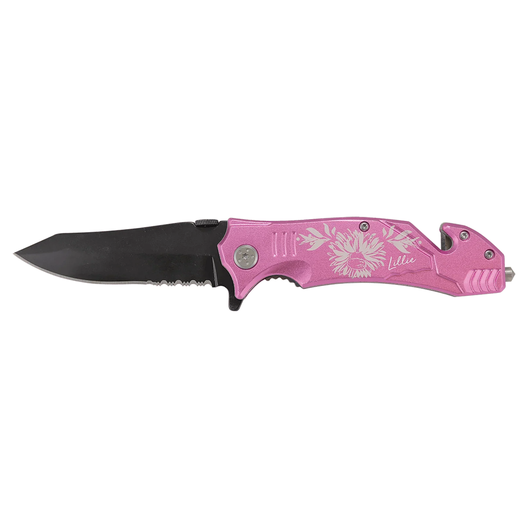 Bison River 4½" Multi-Color Rescue Knife – Custom Laser Engraved Safety Tool by 1a7704-f3.myshopify.com – Knife