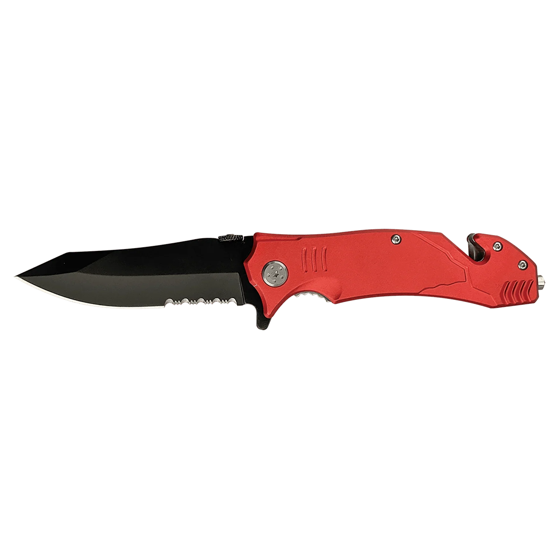 Bison River 4½" Multi-Color Rescue Knife – Custom Laser Engraved Safety Tool by 1a7704-f3.myshopify.com – Knife