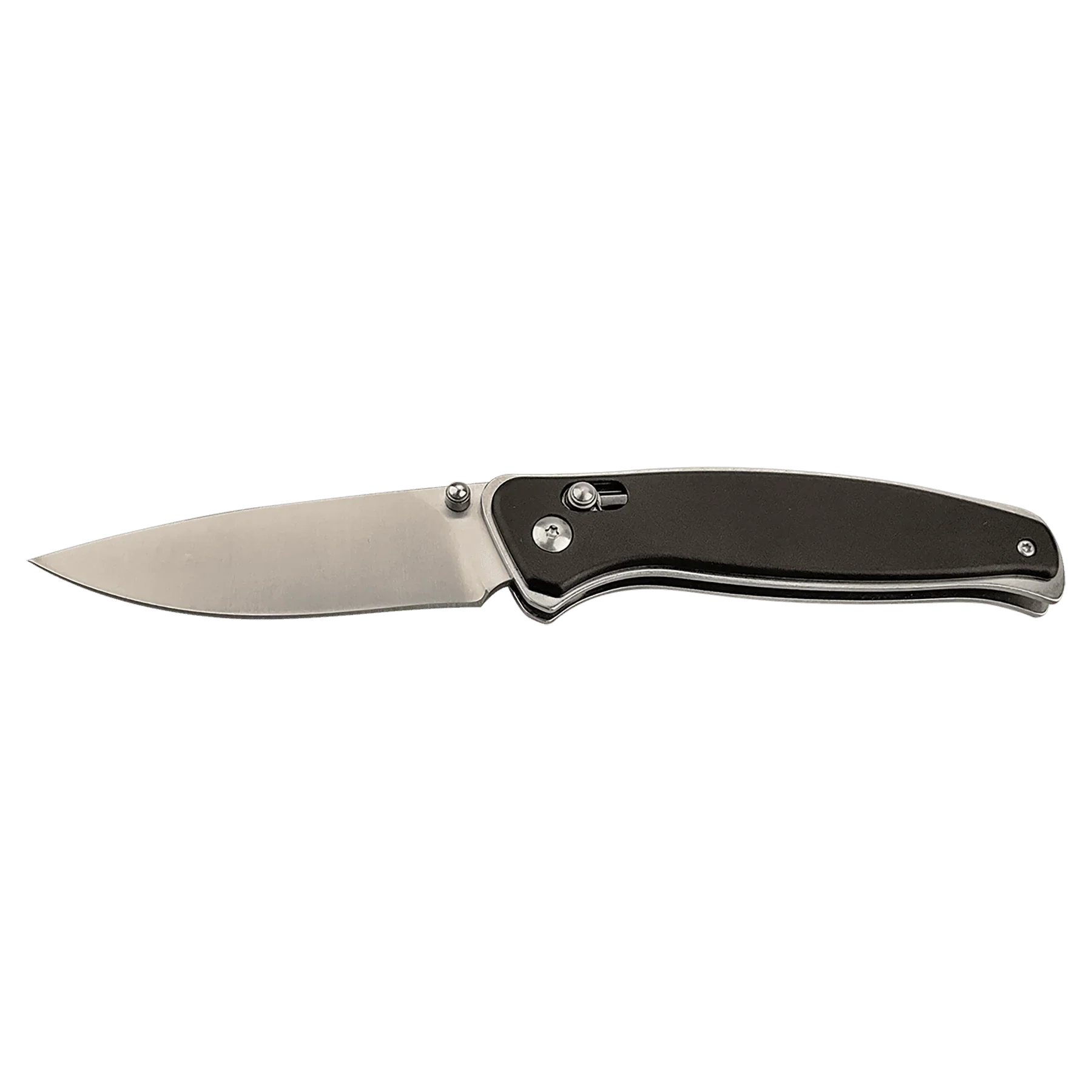 Bison River 4 1/2" Custom Engraved Black Button Lock Folding Knife with Pocket Clip by 1a7704-f3.myshopify.com – Knife