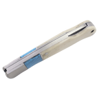 Bison River 3 1/2" Custom Engraved Blue & Bone Folding Knife by 1a7704-f3.myshopify.com – Knife