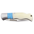 Bison River 3 1/2" Custom Engraved Blue & Bone Folding Knife by 1a7704-f3.myshopify.com – Knife