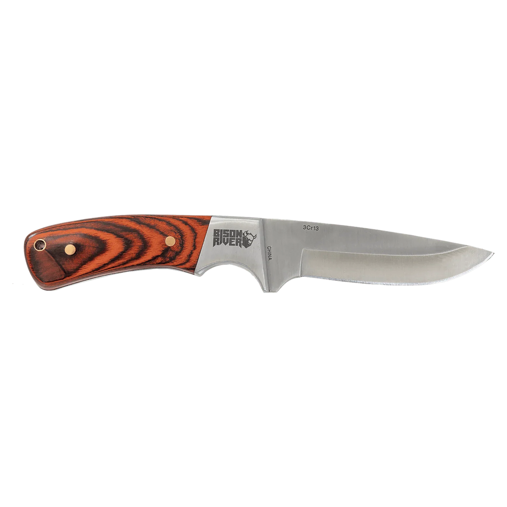 Bison River 7 3/4" Custom Engraved Pakkawood Fixed Blade Knife with Leather Sheath by 1a7704-f3.myshopify.com – Knife