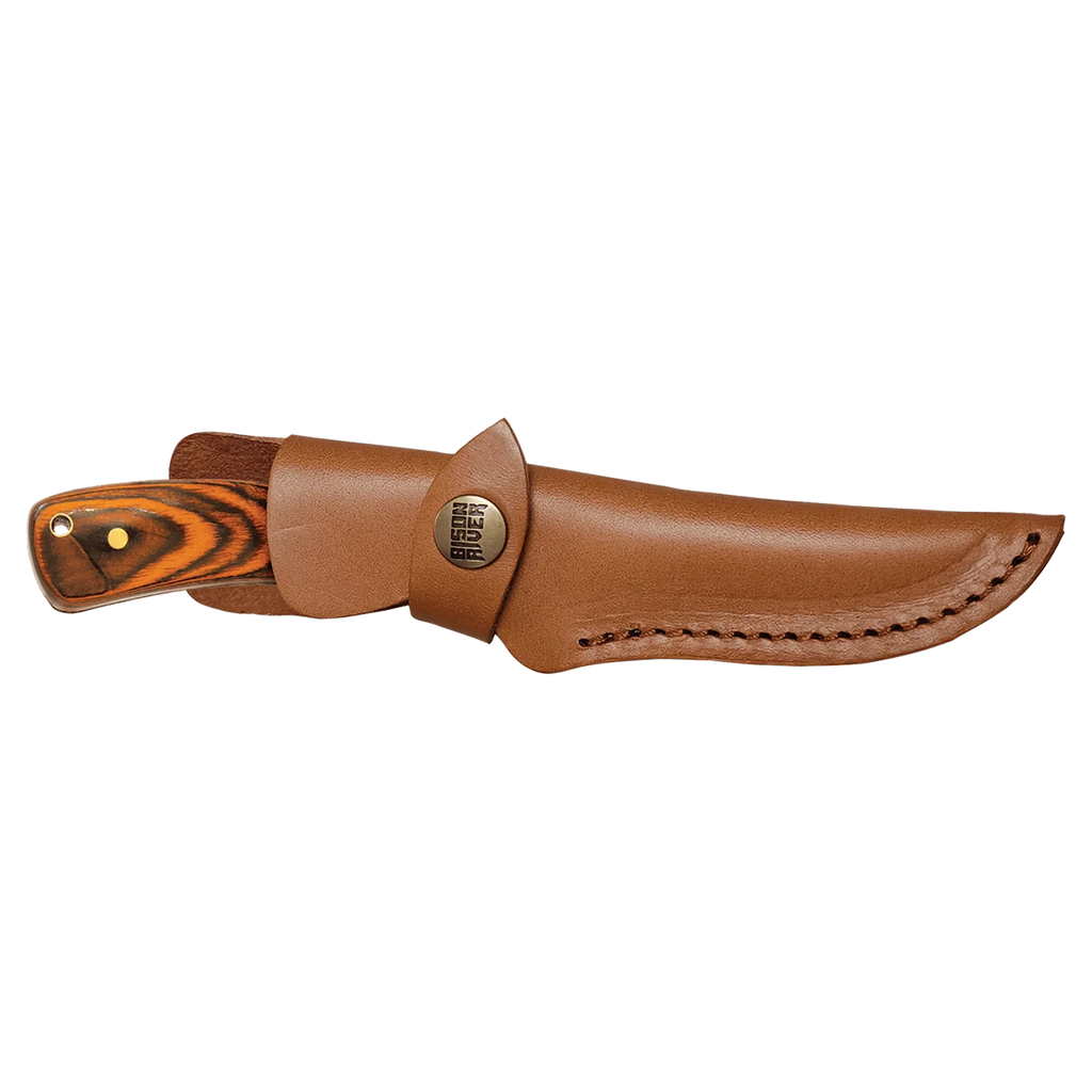 Bison River 7 3/4" Custom Engraved Pakkawood Fixed Blade Knife with Leather Sheath by 1a7704-f3.myshopify.com – Knife
