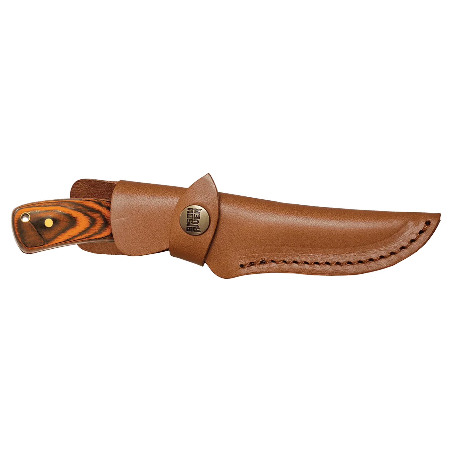 Bison River 7 3/4" Custom Engraved Pakkawood Fixed Blade Knife with Leather Sheath by 1a7704-f3.myshopify.com – Knife