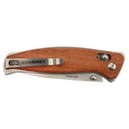Bison River 4 1/2" Custom Engraved Wood Button Lock Folding Knife by 1a7704-f3.myshopify.com – Knife