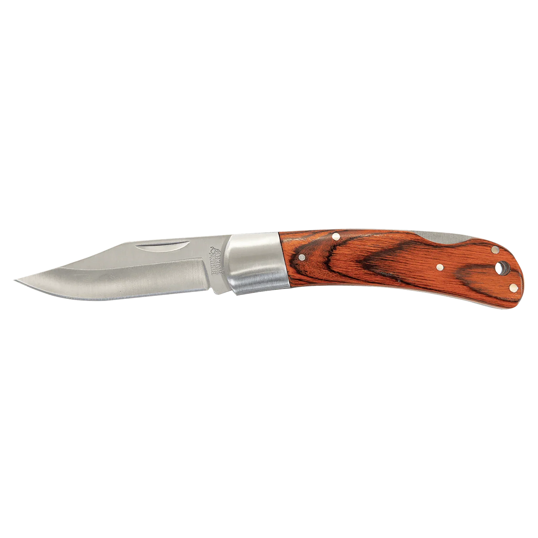Bison River 4" Custom Engraved Wood Folding Knife with Leather Sheath by 1a7704-f3.myshopify.com – Knife