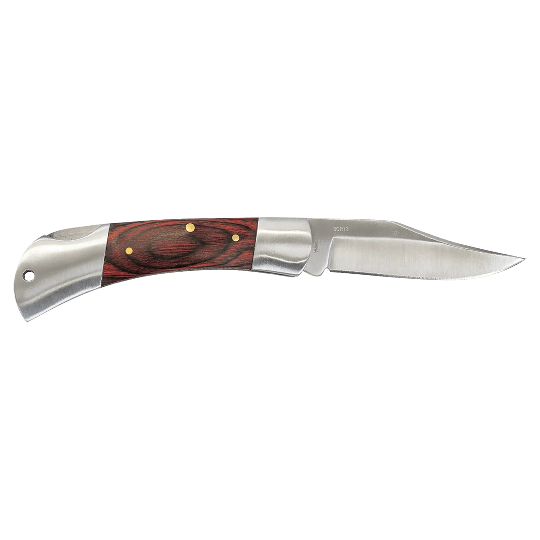 Bison River 3 1/2" Custom Engraved Wood Folding Knife by 1a7704-f3.myshopify.com – Knife