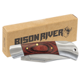 Bison River 3 1/2" Custom Engraved Wood Folding Knife by 1a7704-f3.myshopify.com – Knife